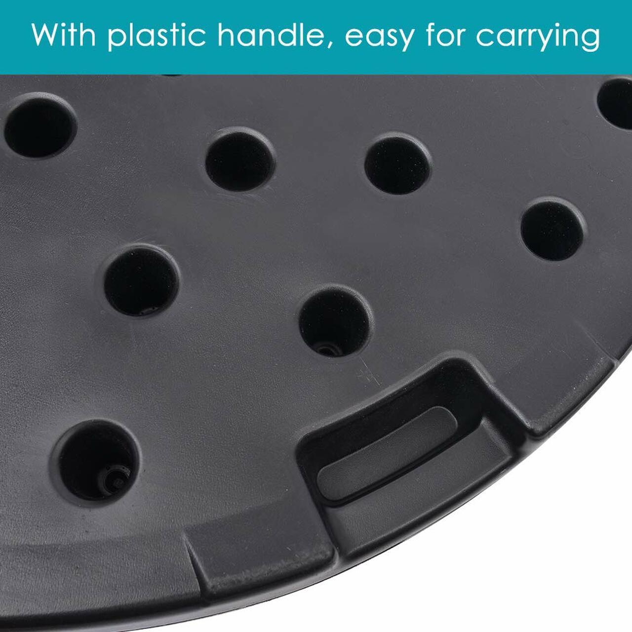 Danlong New 4 Pieces Heavy Duty Plastic Water Sand Cantilever Umbrella Base Outdoor Patio Umbrella Stand for Beach Courtyard