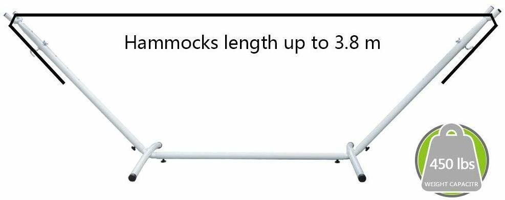 Danlong 9 feet outdoor white portable metal steel hammock stand