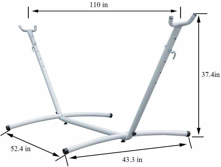 Danlong 9 feet outdoor white portable metal steel hammock stand