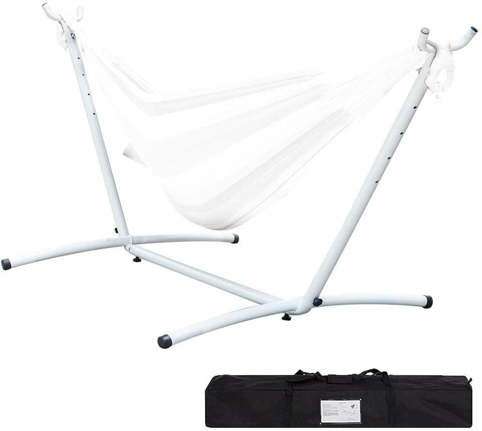 Danlong 9 feet outdoor white portable metal steel hammock stand