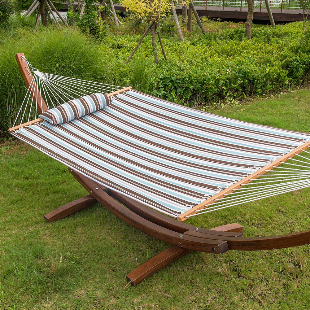 Danlong Wholesale Polyester Patio Swing Quilted Hammock Bed for Outdoor Garden Use chair stand