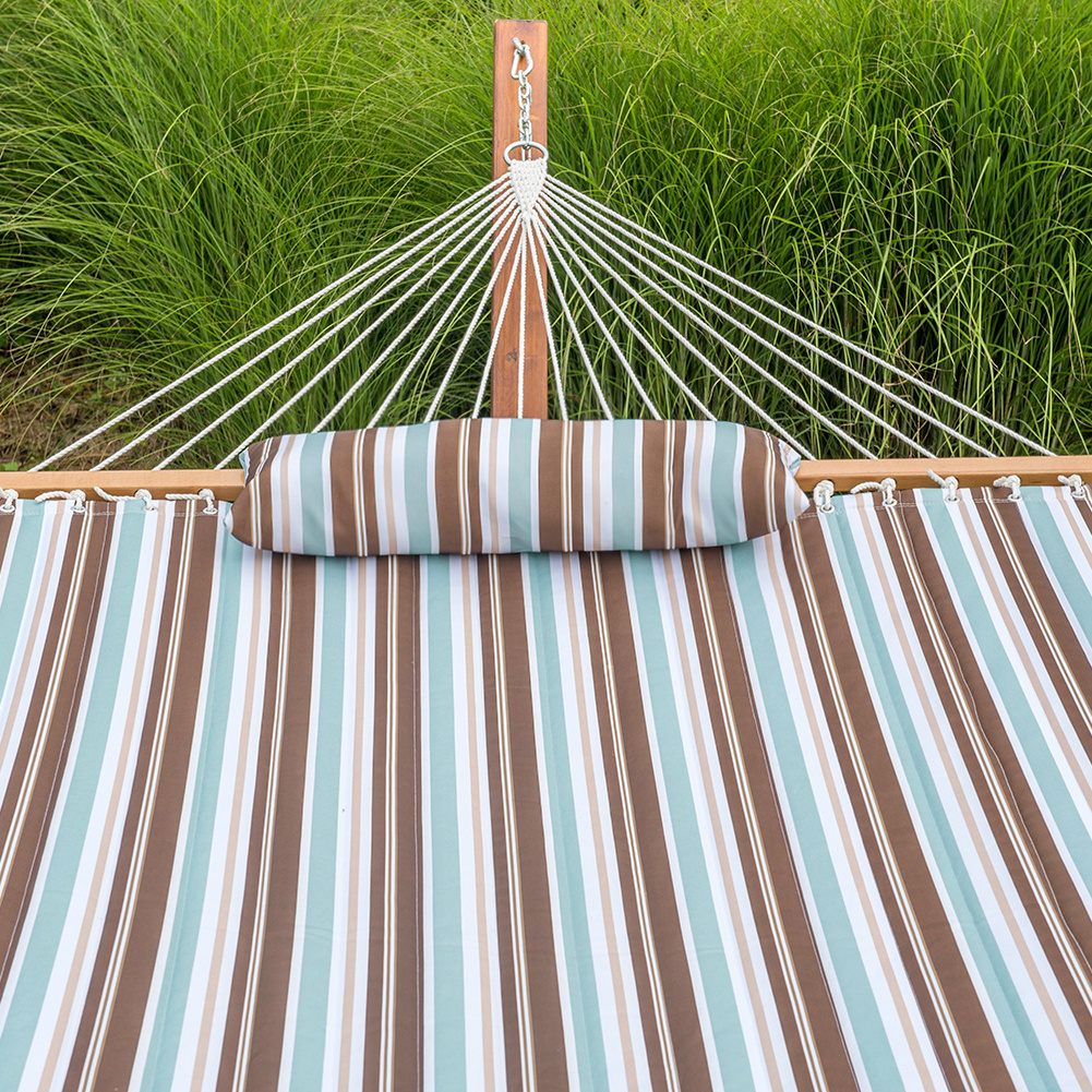 Danlong Wholesale Polyester Patio Swing Quilted Hammock Bed for Outdoor Garden Use chair stand