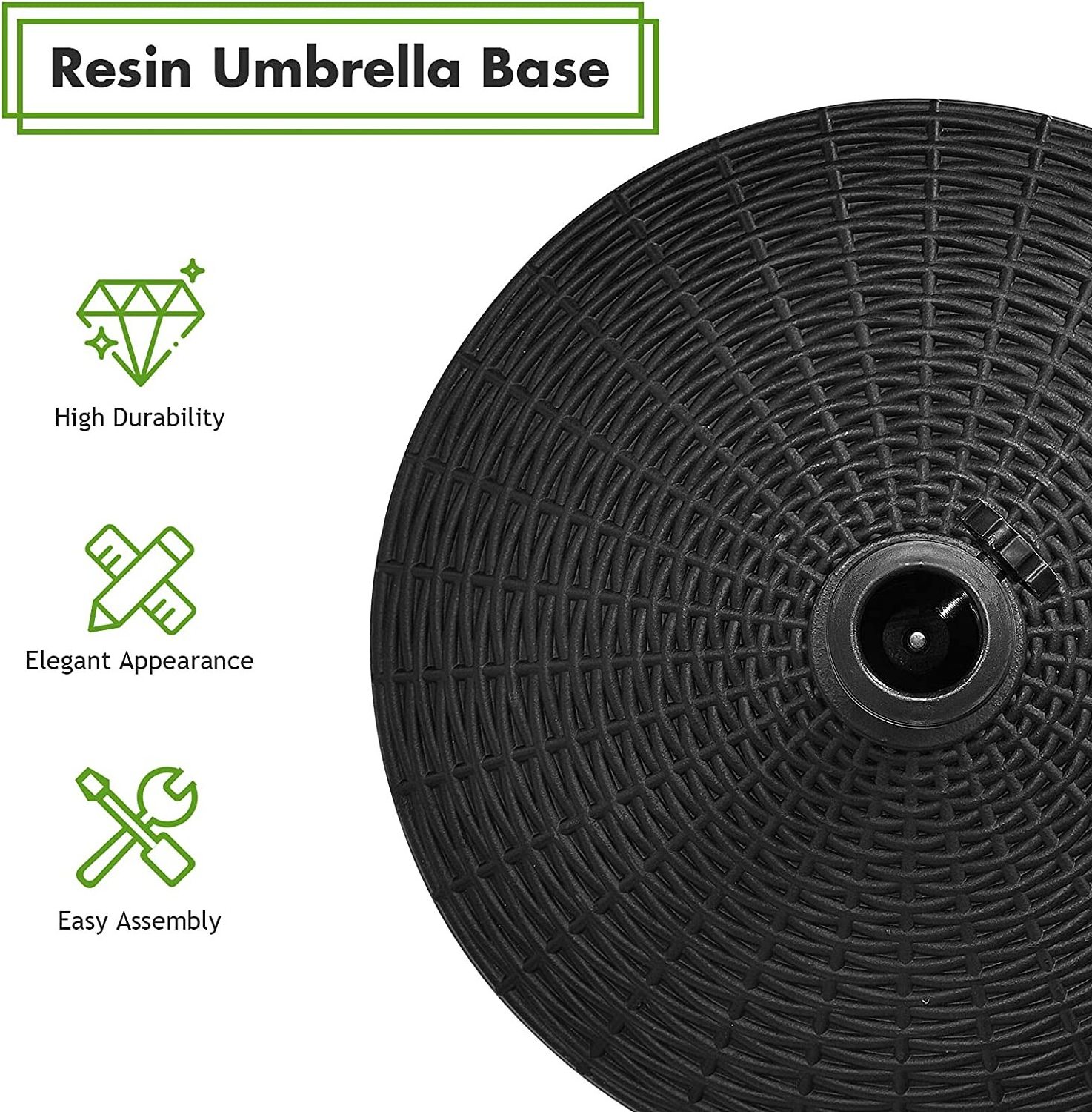 Popular Parasol Umbrella Resin Base Plastic Round Parasol cement Filled Umbrella Base