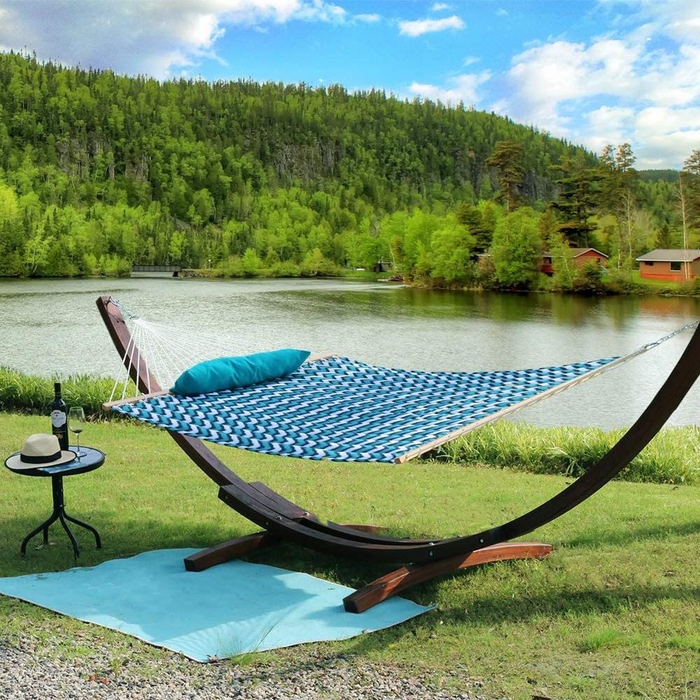 Danlong 2 person hammock with hardwood spreader bar