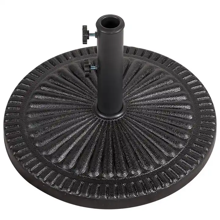 15 kg round resin plastic Concrete Umbrella Base black Parasol Base for patio outdoor furniture