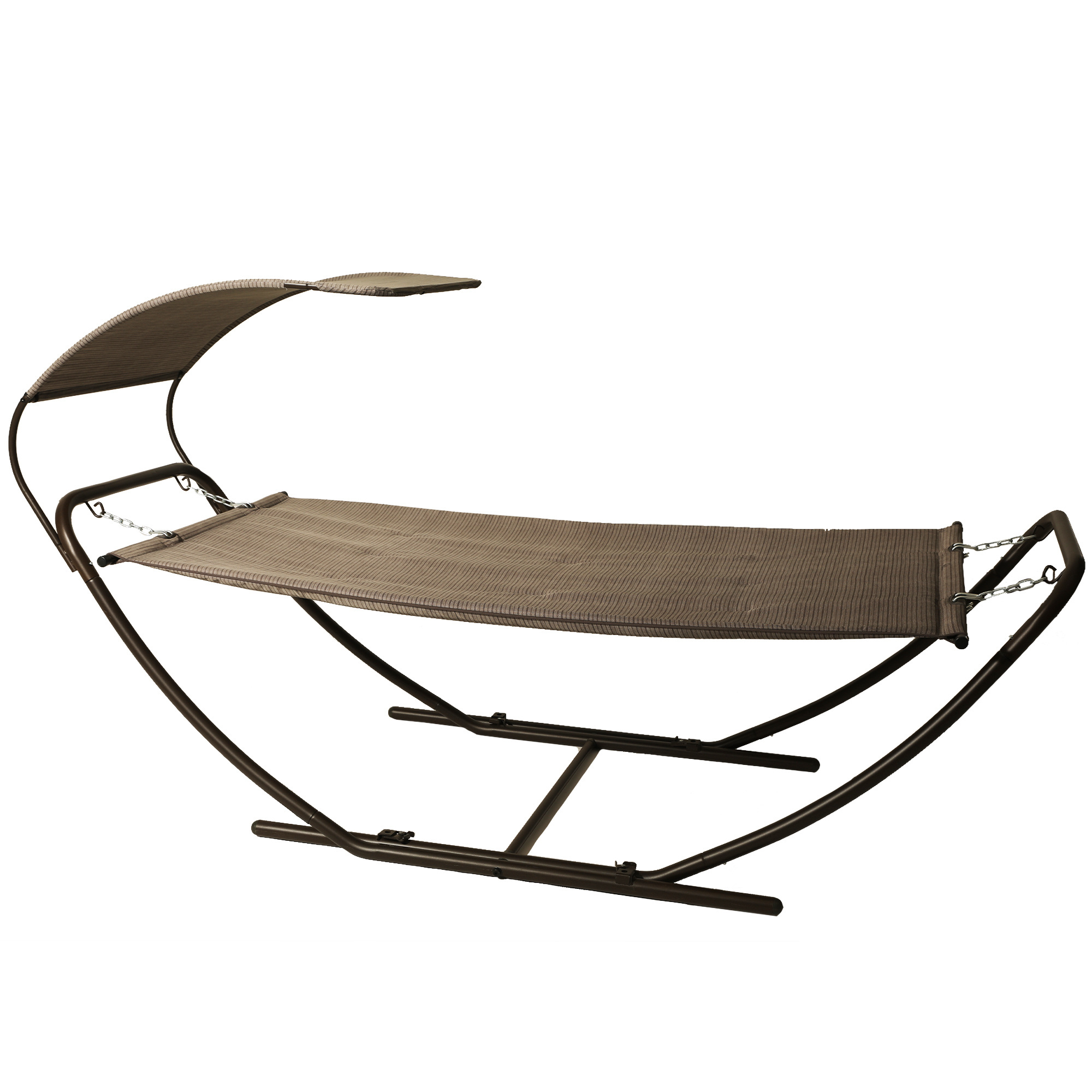 Danlong Outdoor Patio Sun Lounger Double Chaise Lounge Hammock Bed with Canopy