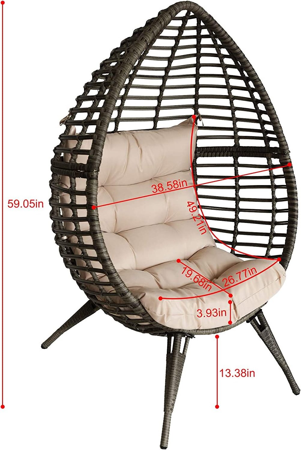 Outdoor Furniture Luxury Rattan Wicker Furniture Garden Lounge Egg Chair