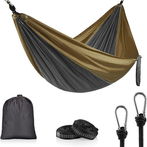 Factory wholesale Outdoors Backpacking Survival or Travel Single & Double parachute Hammocks/camping hammock