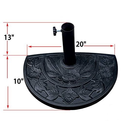 Wholesale outdoor garden half round 20 LBS resin umbrella base parasol base for garden