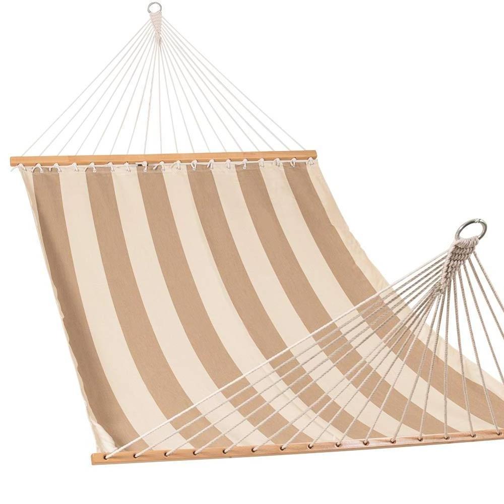 Danlong Sunbrella Fabric Hammocks with Spread Bar and Handcrafted Polyester Rope for Two Person