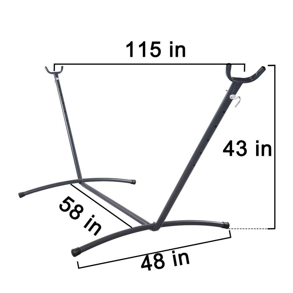 Danlong 9 FT Adjustable Detachable Support Portable  Outdoor Metal Steel Hammock Frame Stand Only