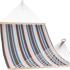 Danlong double person Outdoor Quick Dry Polyester Mesh Tesline Hammock with Wood Bar For Swimming Pool