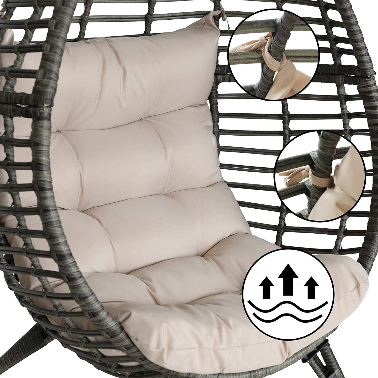 Outdoor Furniture Luxury Rattan Wicker Furniture Garden Lounge Egg Chair