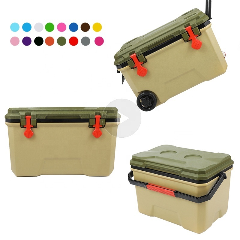 2 In 1 Commercial Fancy Plastic Multifunction Smart Hard Foldable Outdoor Ice Chest Cooler Box For Camping