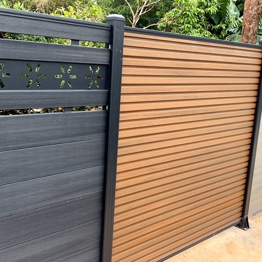 Wholesale Wood Plastic Panel Outdoor Plastic Wpc Garden Farm Fencing Cheap Wooden Fence Panels