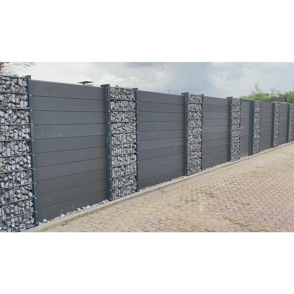 Villa Garden WaterProof Fireproof Wood Plastic Composite Wpc Fence Gate Privacy Wpc Wooden Fence