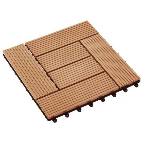 Waterproof Balcony Interlocking Wpc Decking Tiles Outdoor Composite Wood Wpc Deck Diy Tile Floor For  Porch Patio Garden