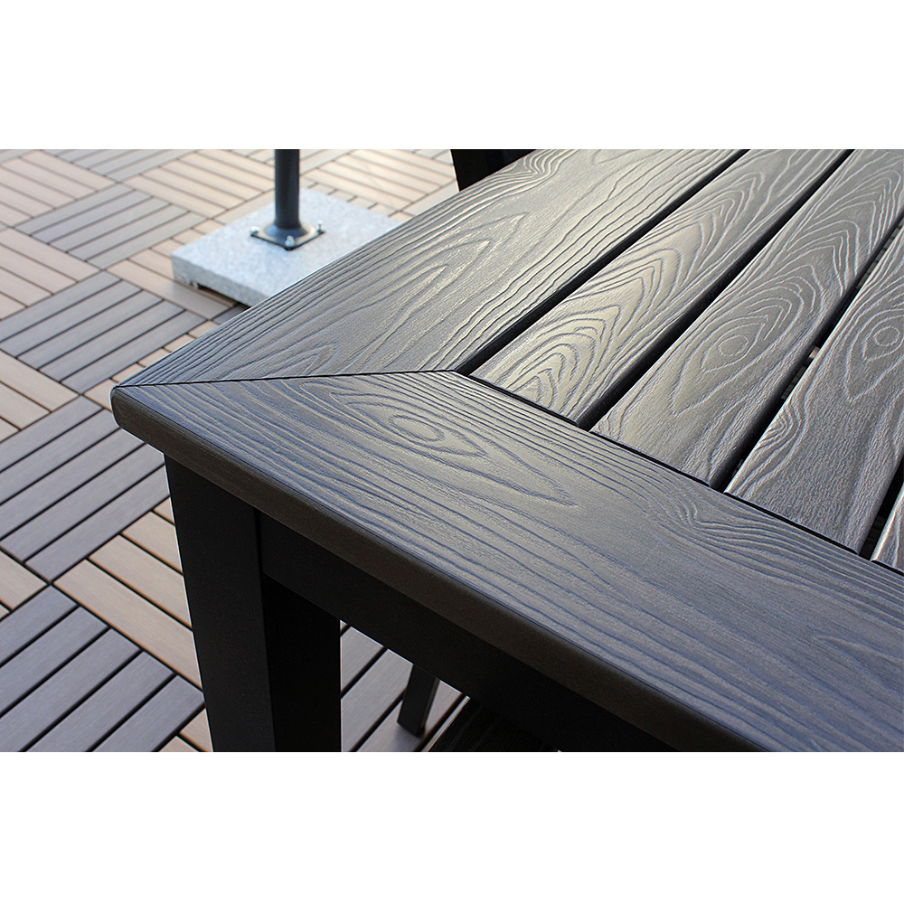 Wpc Decking Teak Wood Flooring Wood Plastic Composite Wood 3D Grain Deck Outdoor Garden Flooring Embossed 142x22mm Sale Red Anti