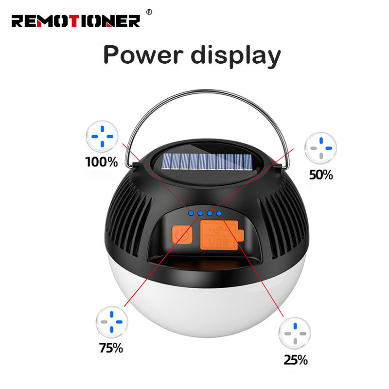 2023 New Design Multi-function Portable Outdoor Rechargeable Solar LED Camping Lamp