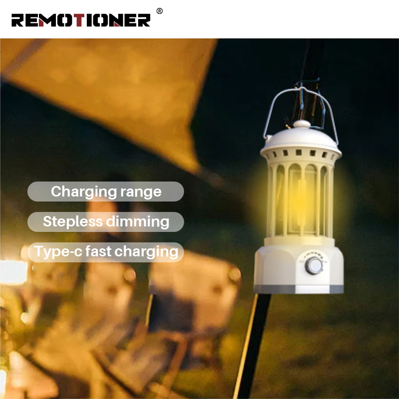 Portable Atmosphere Lamp Rechargeable Adjustable Light Source Retro Hanging LED Camping Lantern