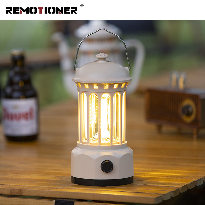 Portable Atmosphere Lamp Rechargeable Adjustable Light Source Retro Hanging LED Camping Lantern