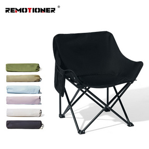 Portable Stable Comfortable Heavy Duty Beach Chairs Folding Camping Moon Chair with Carry Bag