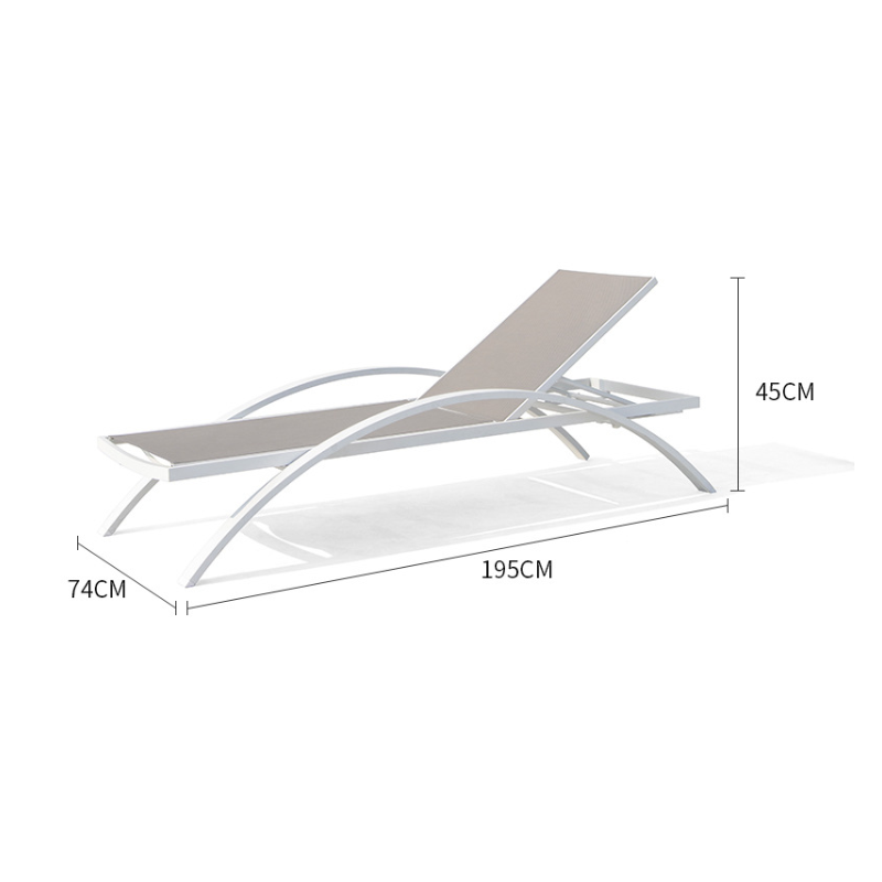 Beach water-proof pool chaise lounge chair aluminum sun lounger outdoor Pool furniture