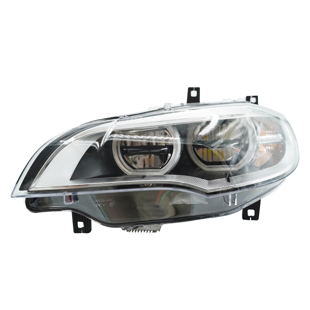 For BMW X6 E71 LED Headlight DRL 2008-2014 Replace OEM Halogen Double Lens Beam Upgrade 63117287013  63117287014