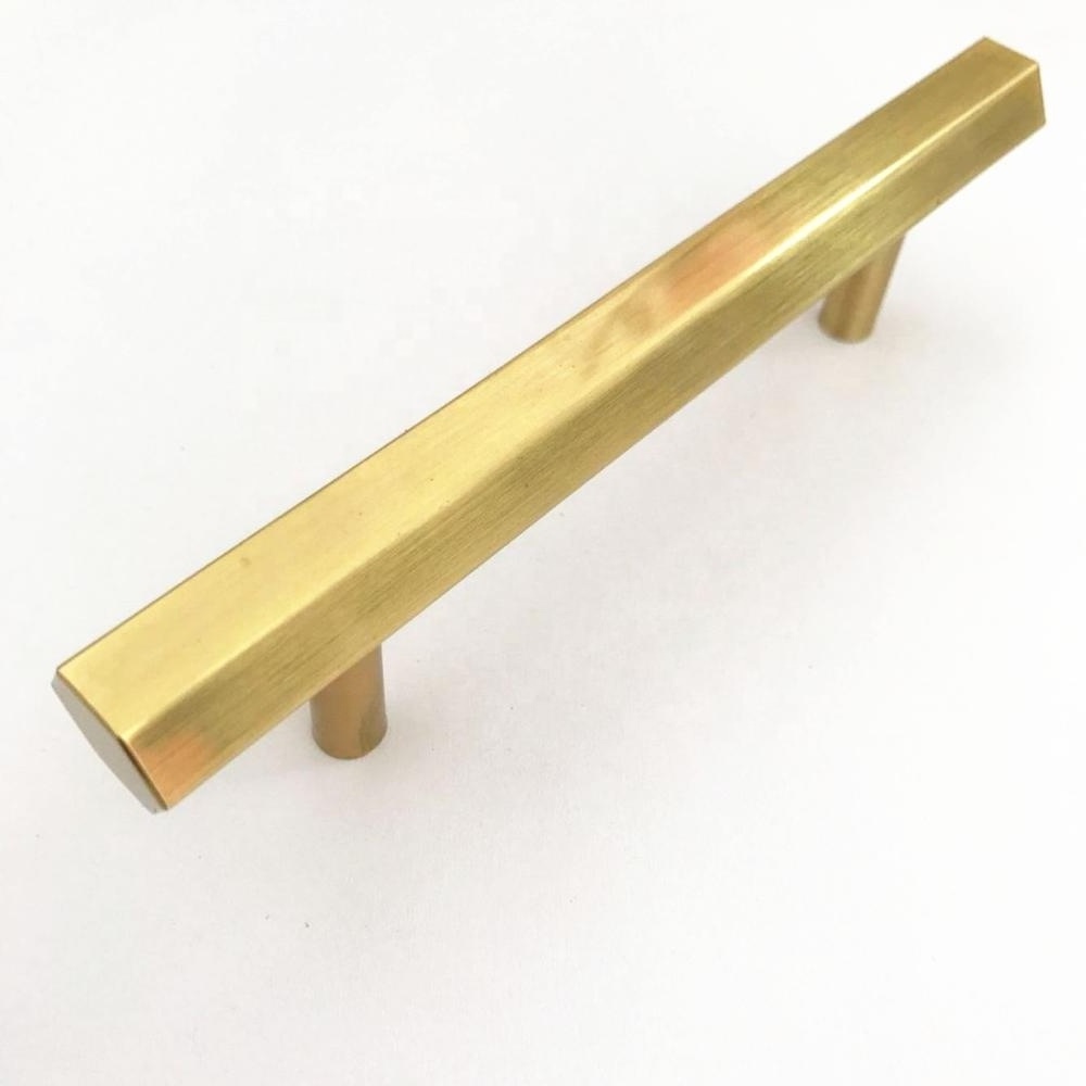 T bar Brass Gold Furniture Handle Solid USA Aluminium Stainless Steel Cabinet Heaxgon Knob