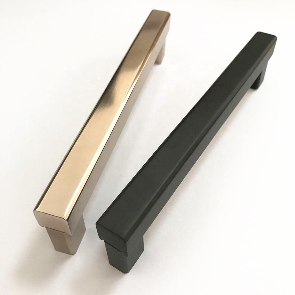 D3090 Aluminium Modern Design Cabinet Handles Classic Black Cabinet kitchen Pulls and Knobs