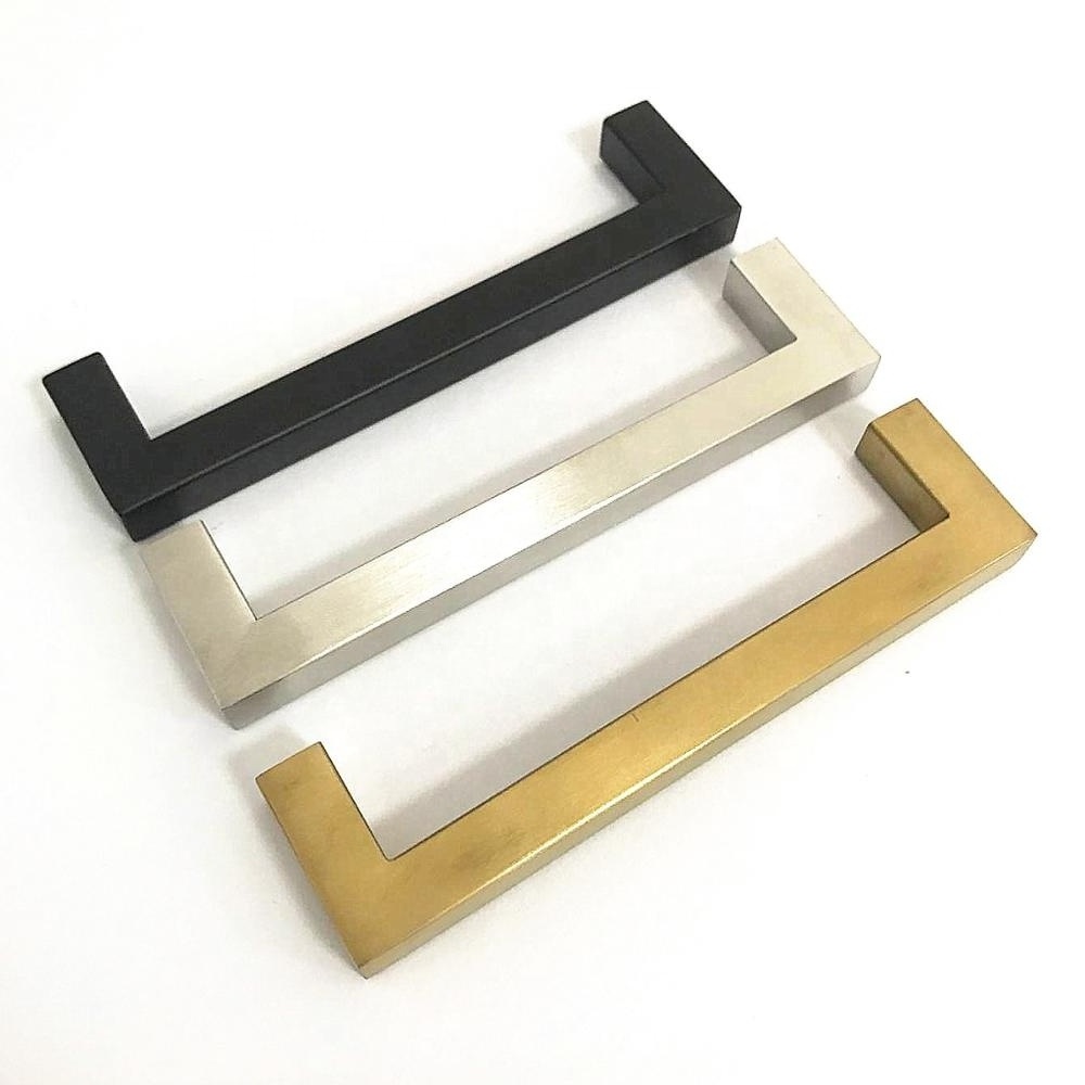 Stainless Steel Gold Cabinet Drawer Pulls Kitchen Hardware Brushed Brass Cabinet Handles T Bar Door Pull