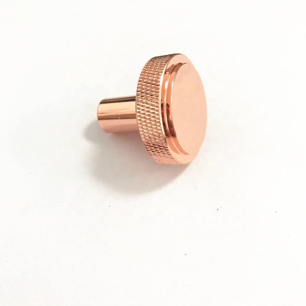 Kitchen Furniture Drawer Closet Door Texture Round Rose Gold Knob