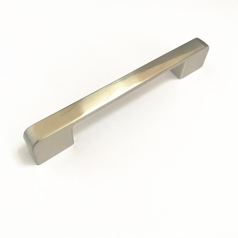 Furniture Hardware Zinc alloy kitchen bathroom solid Designs Brush Nickel Cabinet Pull Handle