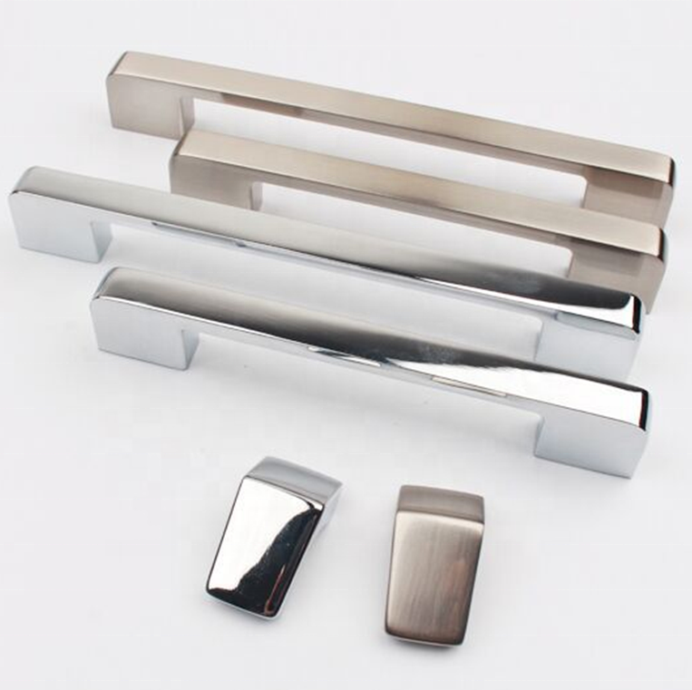 Modern Shiny Handles Hardware Wholesale Furniture Fitting Aluminum Kitchen 128mm Wardrobe Cabinet Pull Handle