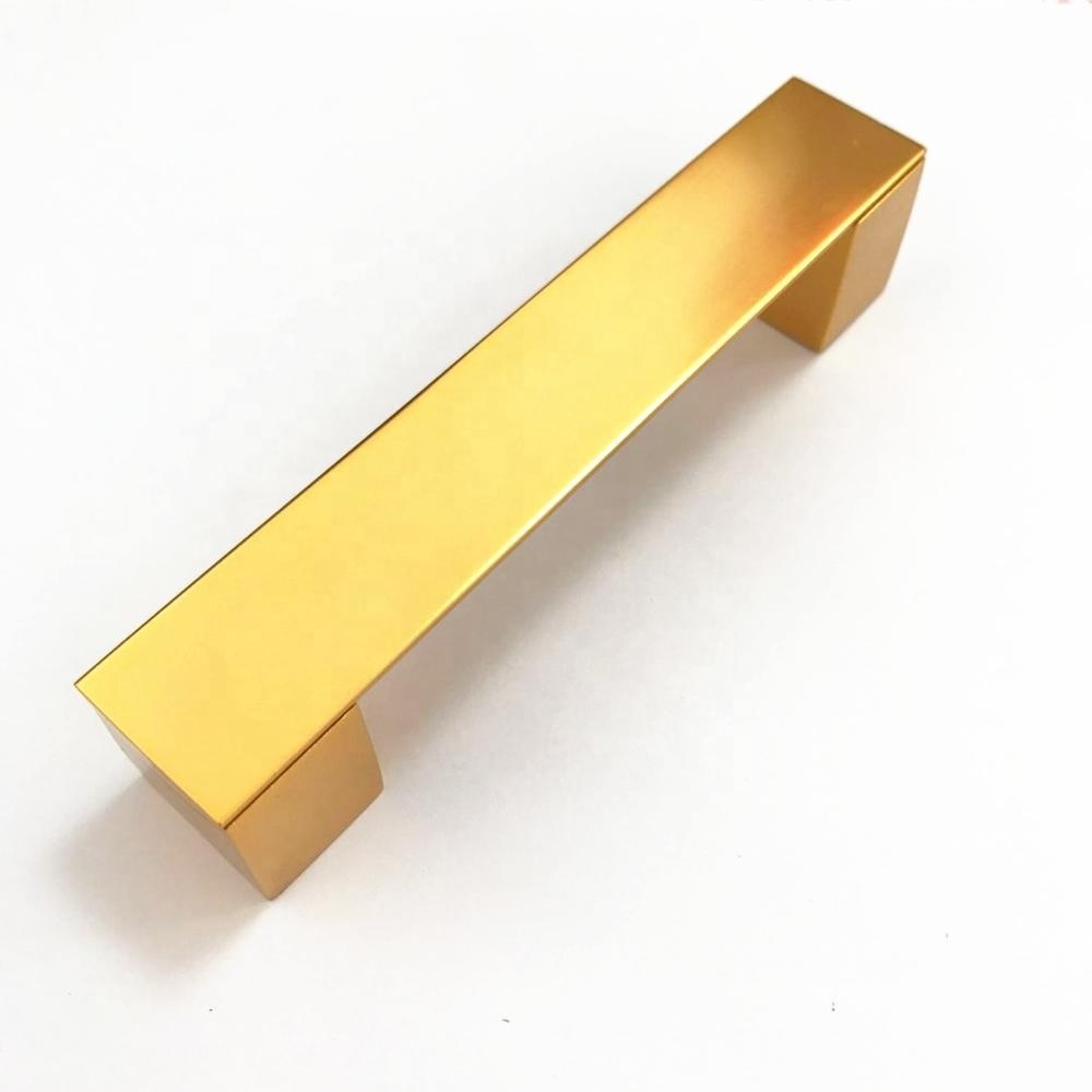 MEILV HANDLE Aluminium & Stainless steel Kitchen Furniture Door Hardware Shiny Gold Brass Cabinet Pull Handle