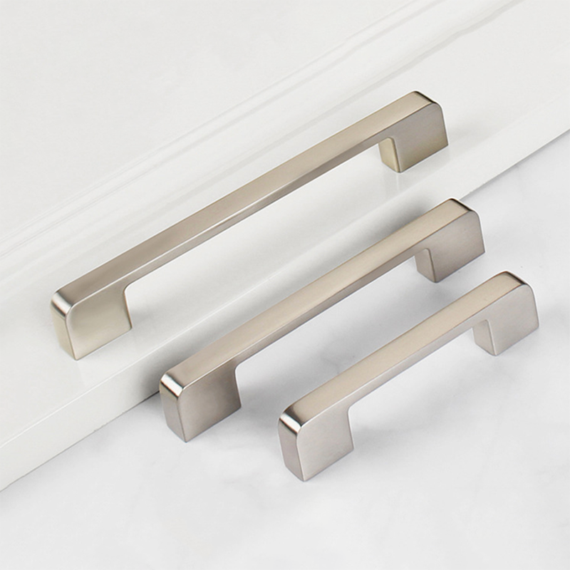 Modern Shiny Handles Hardware Wholesale Furniture Fitting Aluminum Kitchen 128mm Wardrobe Cabinet Pull Handle