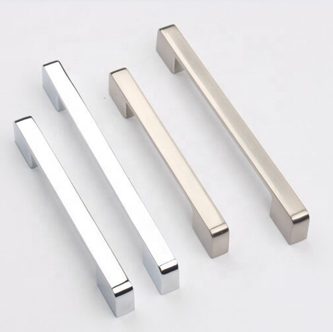 Modern Shiny Handles Hardware Wholesale Furniture Fitting Aluminum Kitchen 128mm Wardrobe Cabinet Pull Handle