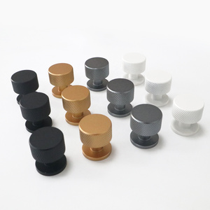 Kitchen Dresser Wardrobe Furniture Cabinet Knobs Black Gold White Knurled Texture Drawer Pull Knob