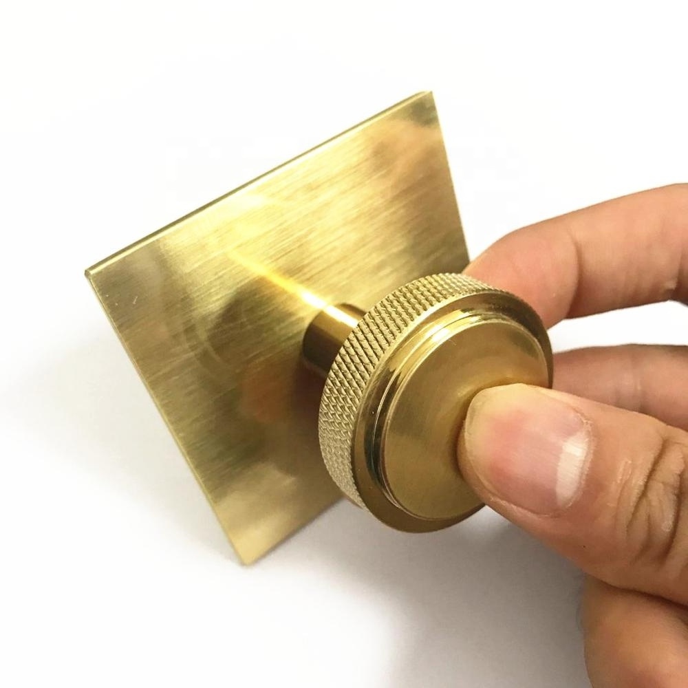 Industrial Antique Brushed Gold Drawer Pulls Kitchen Cabinet Knobs Round Furniture Handle