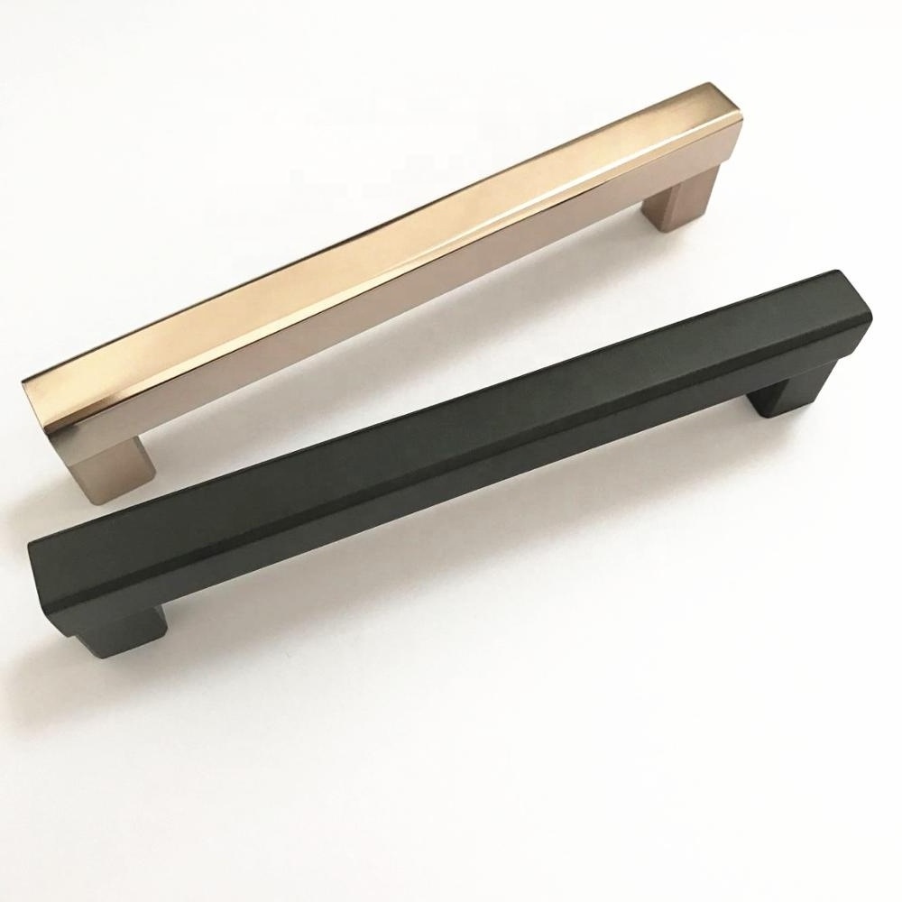 D3090 Aluminium Modern Design Cabinet Handles Classic Black Cabinet kitchen Pulls and Knobs