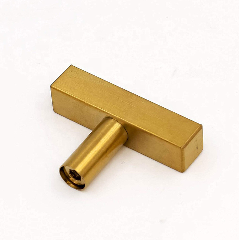 Brush Brass Gold Stainless Steel Cabinet Hardware Furniture Office Cupboard Drawer 96mm Door Pull SS Handle