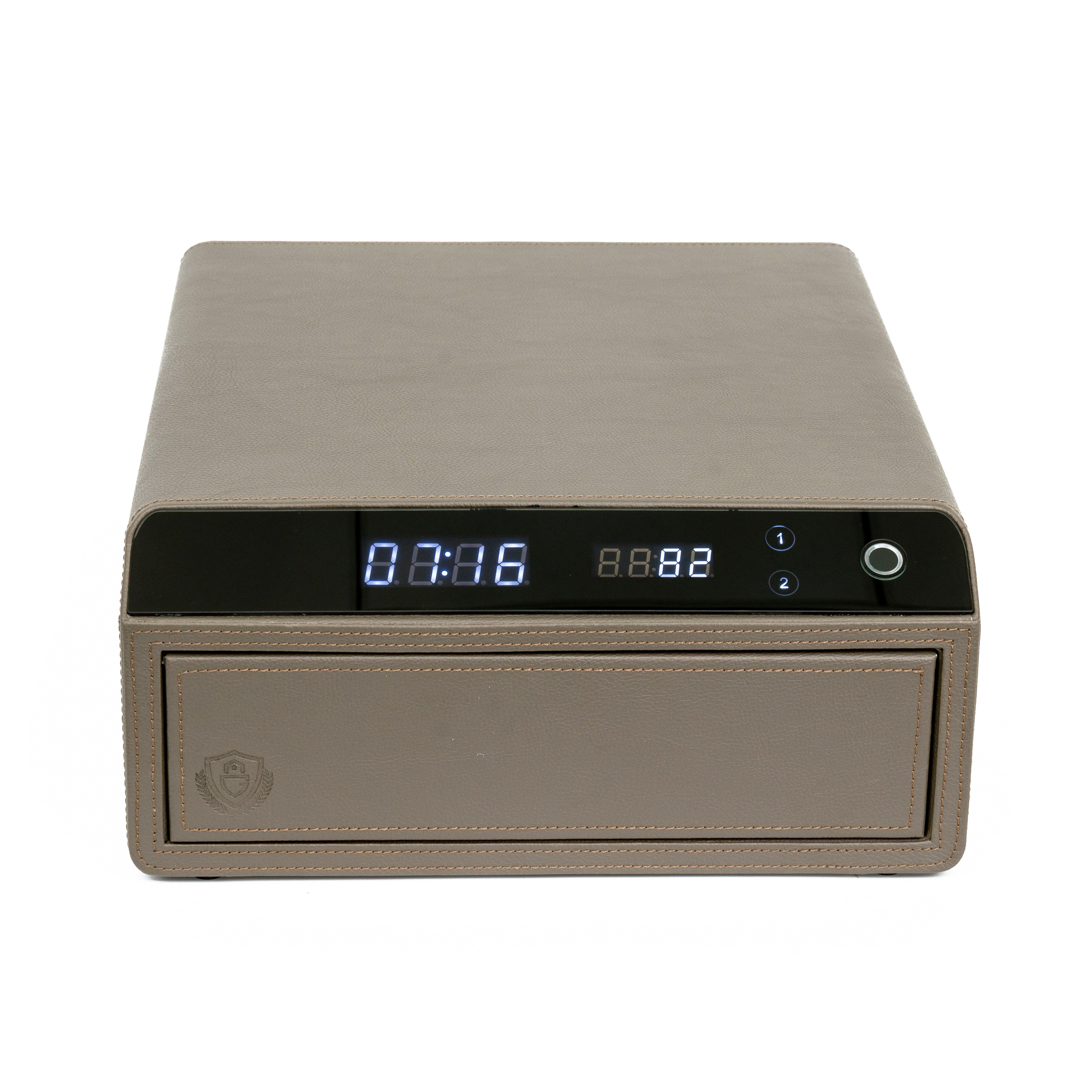 Smart Leather Safe Household Fingerprint Digital Home Use Biometric Jewelry Security Drawer Safe