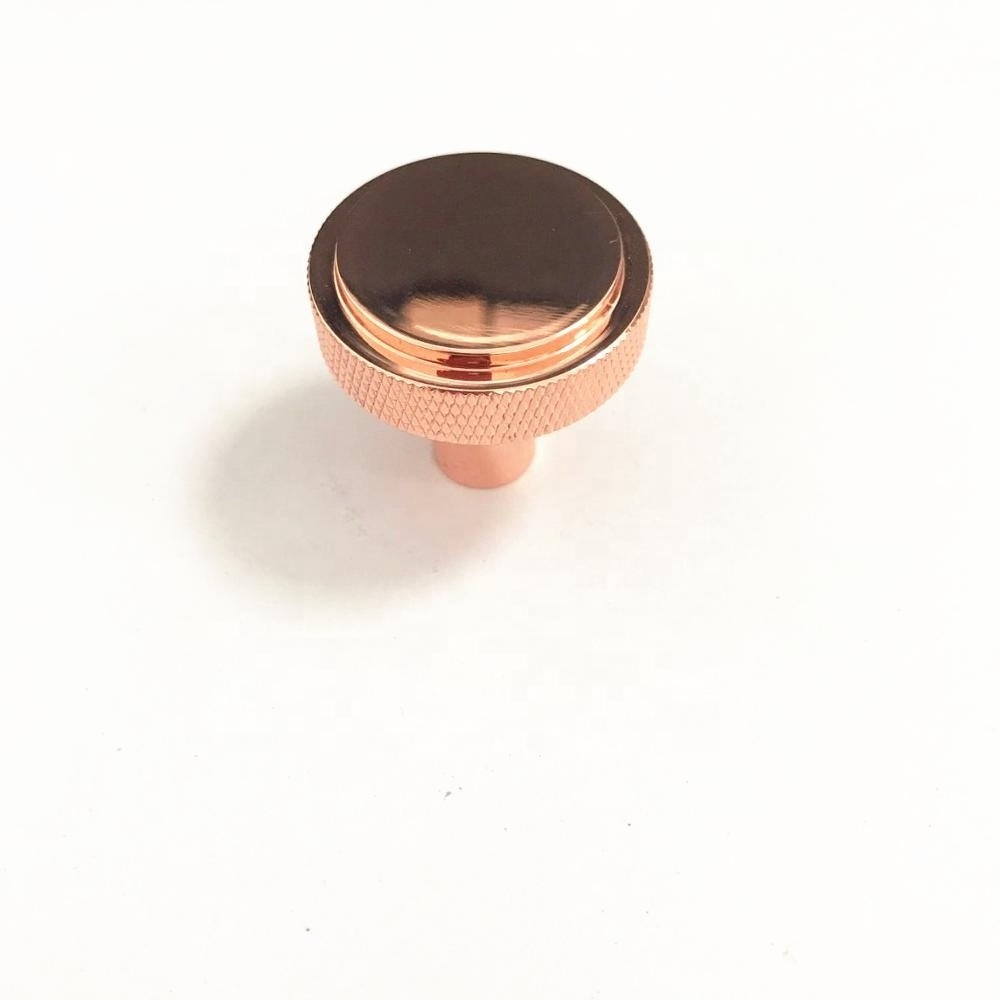 Kitchen Furniture Drawer Closet Door Texture Round Rose Gold Knob