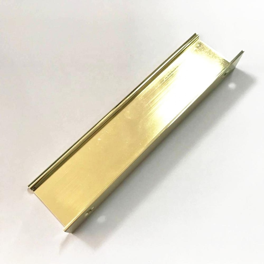 G0022 aluminium alloy material brass gold finish cabinet kitchen high quality profile edge handle