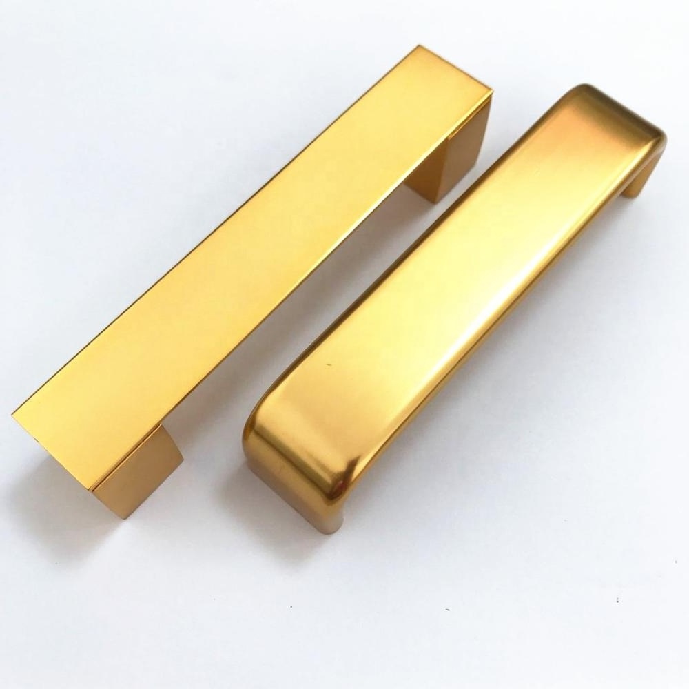 MEILV HANDLE Aluminium & Stainless steel Kitchen Furniture Door Hardware Shiny Gold Brass Cabinet Pull Handle