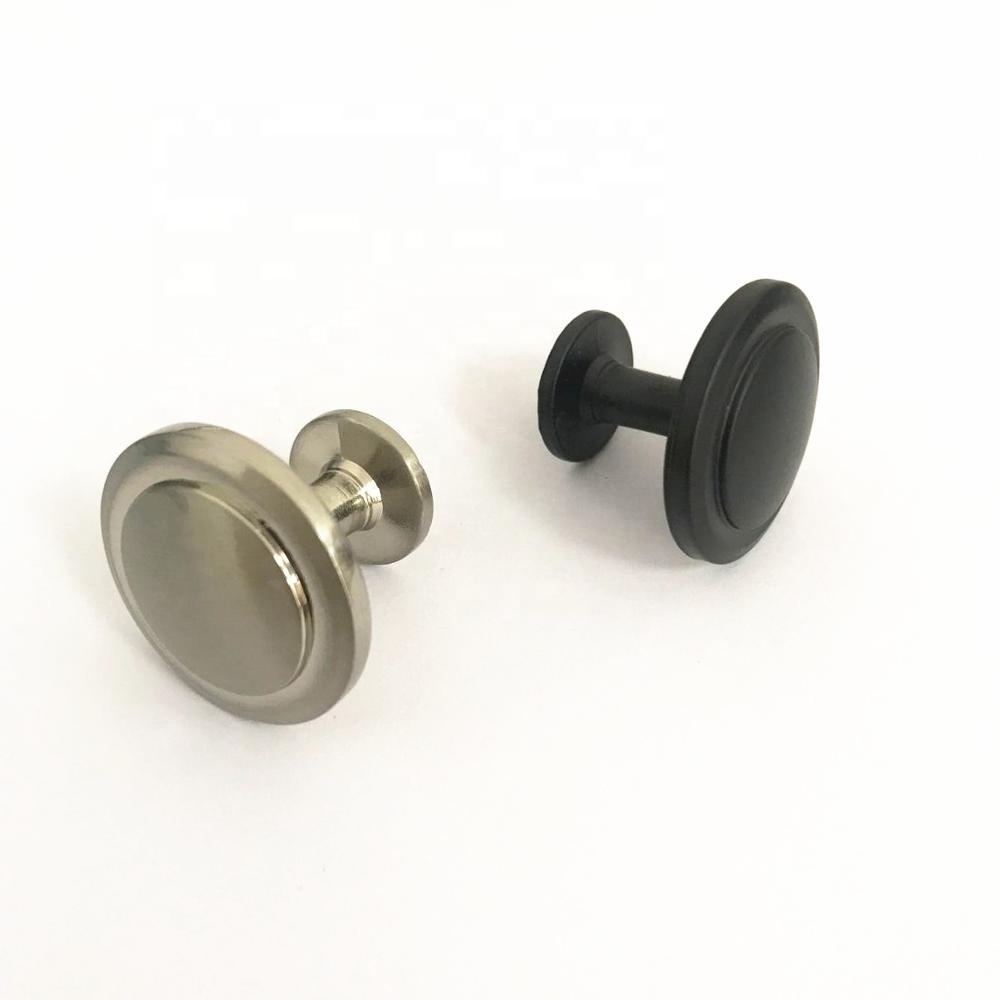 Zinc alloy kitchen bedroom furniture fittings small pull handle brush satin nickel drawer cabinet knob