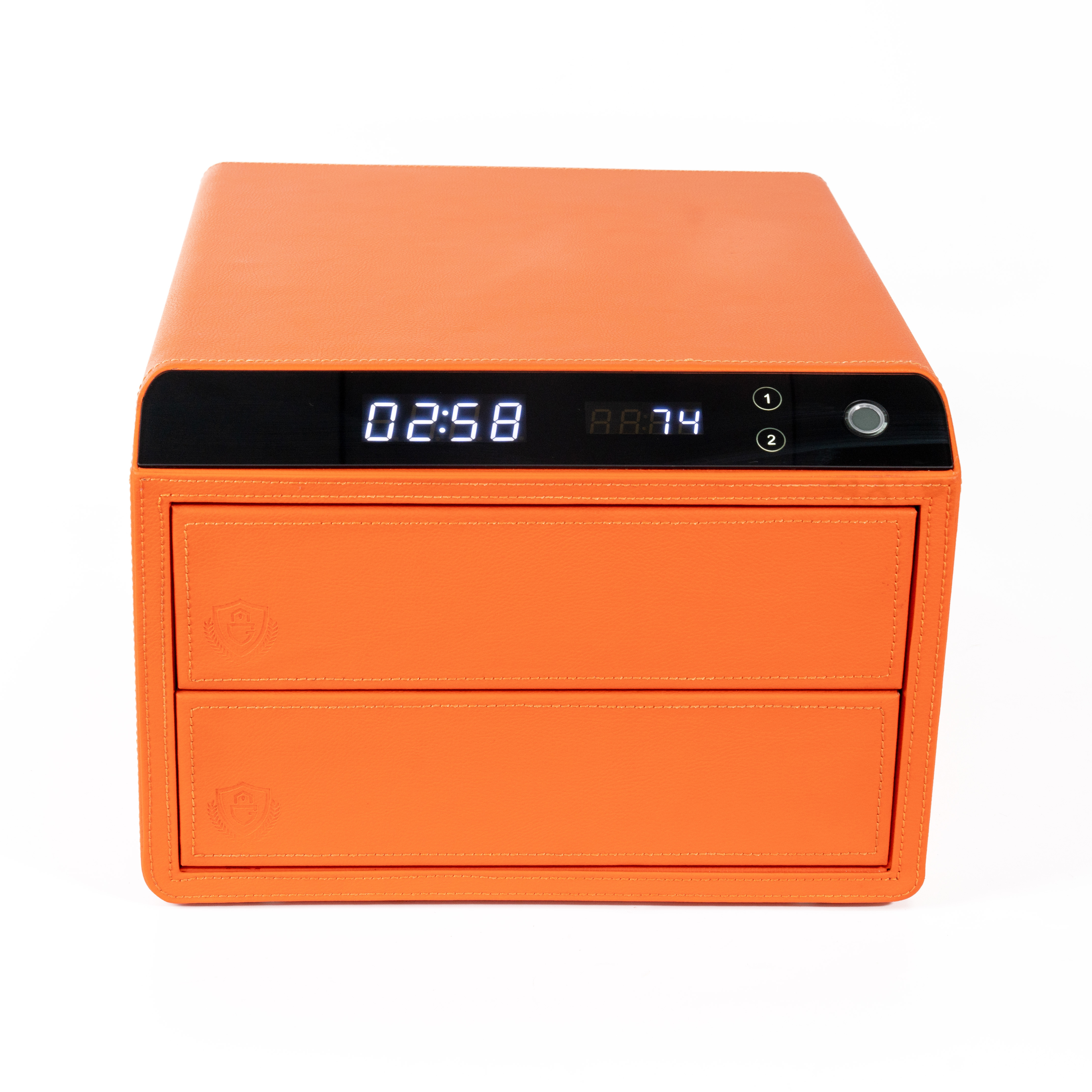 Smart Leather Safe Household Fingerprint Digital Home Use Biometric Jewelry Security Drawer Safe