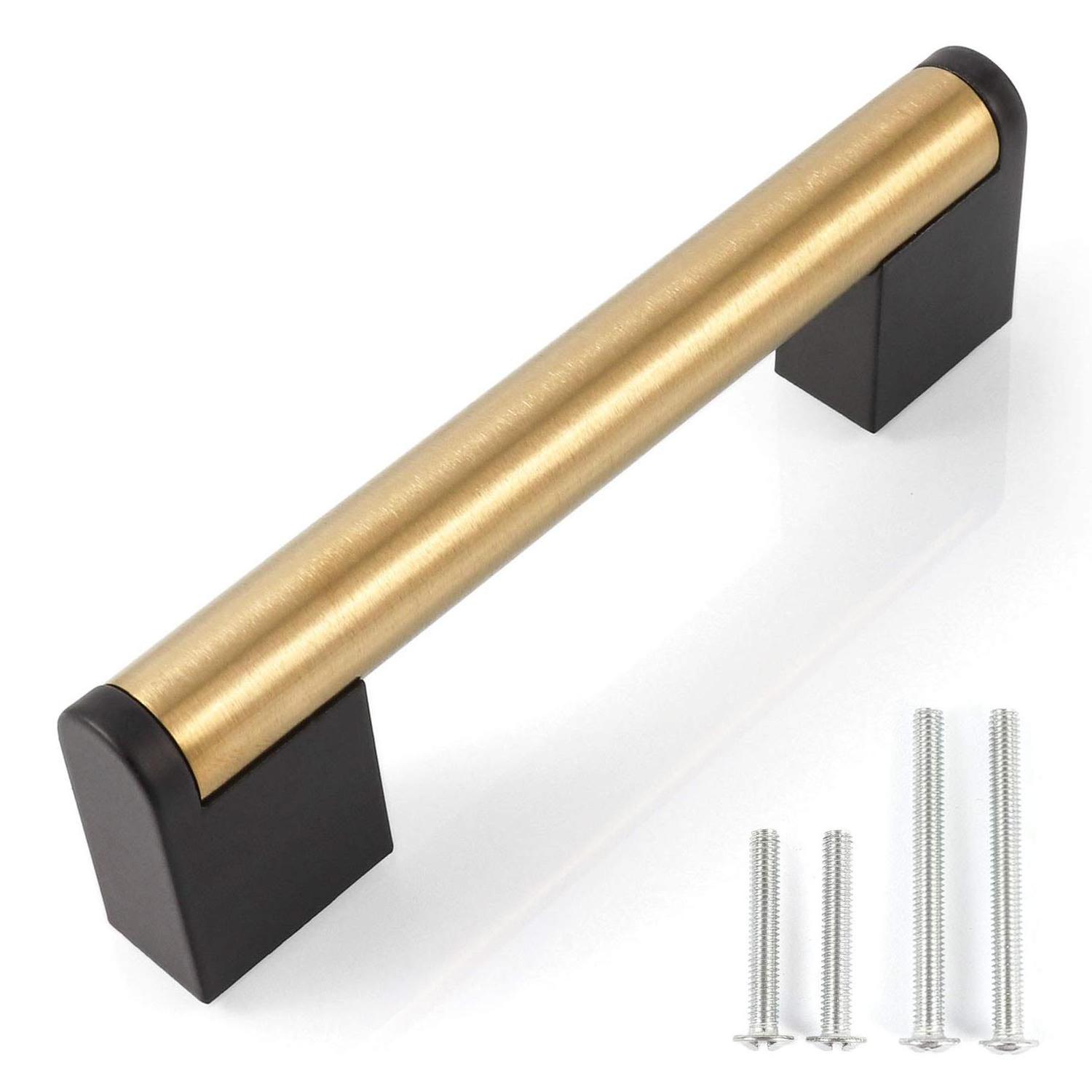 Modern Hardware Stainless Steel Brushed Satin Gold Black Cabinet Drawer Door Pulls Furniture Handles