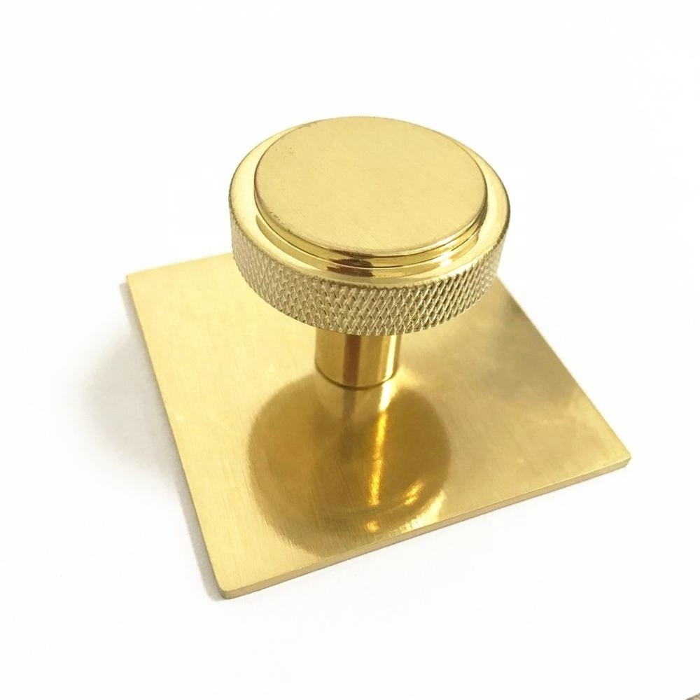 Industrial Antique Brushed Gold Drawer Pulls Kitchen Cabinet Knobs Round Furniture Handle