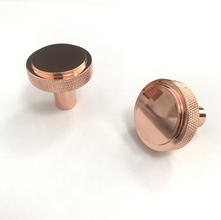 Furniture Cabinet Handle Aluminum Bedroom Kitchen Round Rose Gold Silver Drawer Knob